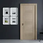 Klasik İki Panelli Beyaz PVC Kapı